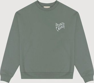Museum of Peace and Quiet Mens Warped Crewneck Sweatshirt In Fern