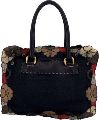 Fendi Fendi Black Cotton Handbag (Authentic Pre-Loved)