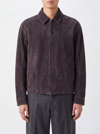 Giorgio Brato Giacca a camicia in pelle di vitello con chiusura a zip