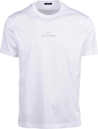 Paul & Shark T-shirt - Heren - T-shirts - Wit - 2XL - Katoen - Tops