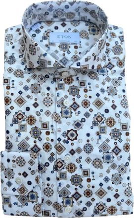 Eton Shirts - Heren - Casual Overhemden - Veelkleurig - M - Overhemden