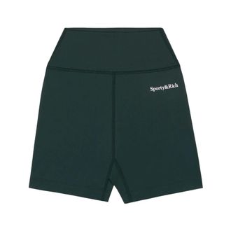 Sporty & Rich Running Tights, female, Green, Size: XS High-Rise Shorts