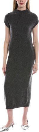 Alberta Ferretti Funnel Neck Cashmere Midi Sweaterdress