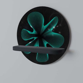 OEM Ilusi&oacute;n El&eacute;ctrica Estante Redondo Negro