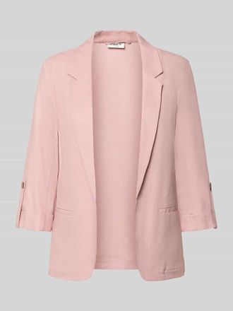Only Relaxed Fit Blazer aus Viskose-Leinen-Mix Modell GOA in Hellrosa, Gr&ouml;&szlig;e 34