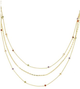 Ettika Rainbow Layered Necklace in Gold at Nordstrom