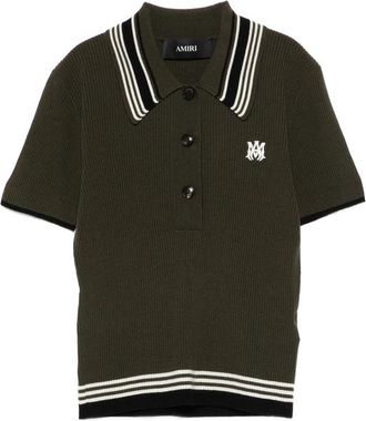 Amiri Logo-embroidered Polo Top