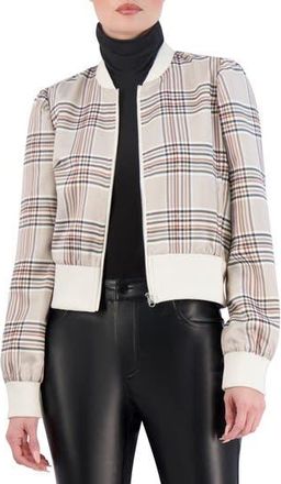 Ookie & Lala Plaid Bomber Jacket in Camel Plaid at Nordstrom Rack, Size X-Large
