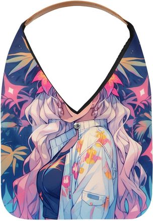 Generic Flamingo Girl Reusable Lightweight Grocery Bags - Foldable Into Compact Pouch, Washable & Sturdy, Multipurpose for Shopping and Travel