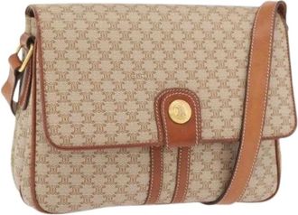 Celine Pre-owned Cross Body Bags, female, Beige, Size: ONE SIZE Pre-owned Macadam Shoulder Bag