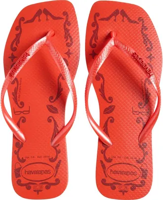Havaianas x Devil Wears Prada Flip Flop in Frevo Red at Nordstrom, Size 35