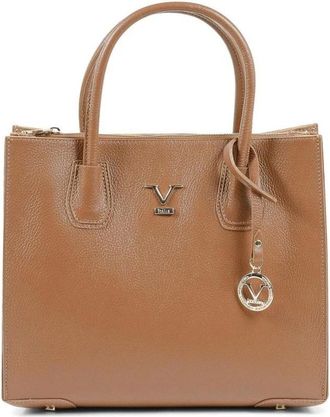 19V69 Tote Bags, female, Brown, Size: ONE SIZE Elegant Leather Tote Bag with Spacious Interior
