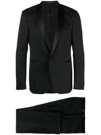 Tagliatore single-breasted virgin-wool suit - Black