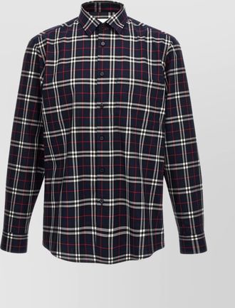 Burberry plaid check shirt with chest pocket