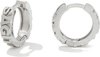 Made by Mary Zodiac Sign Hoop Earrings in Silver at Nordstrom