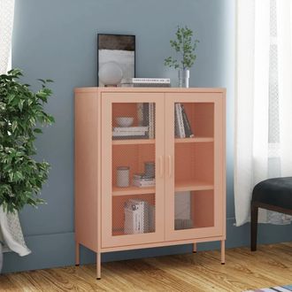 vidaXL Armario De Almacenamiento Acero Rosa 80x35x101,5 Cm Vidaxl