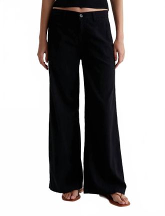 AG - Adriano Goldschmied Caden Wide Leg Pants In Black