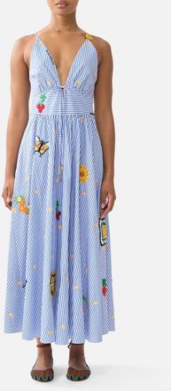 Camilla Waistband Dress With Tie Detail in Magic Of The Mercado at Nordstrom, Size Xx-Small