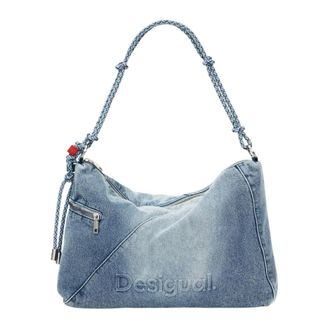 Desigual Bag Half Logo L - female - Desigual - Shoulder Bags - Blue - ONE SIZE - Bags