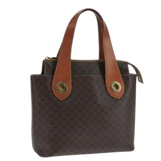 Celine Pre-owned Handbags, female, Brown, Size: ONE SIZE Pre-owned Vintage Canvas Handbag