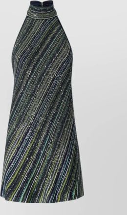 Missoni striped sequin halterneck mini dress