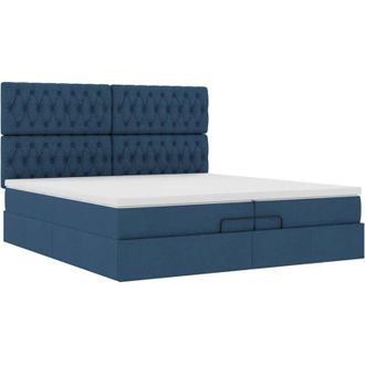vidaXL Vidaxl - Estructura De Cama Otomana Con Colchones Tela Topo 200x200cm