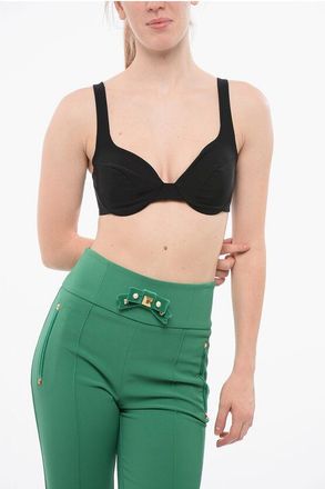 Elisabetta Franchi Bra Top with Logoed Straps size 40