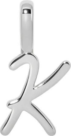 Made by Mary Script Initial Charm Silver in Silver Initial K at Nordstrom