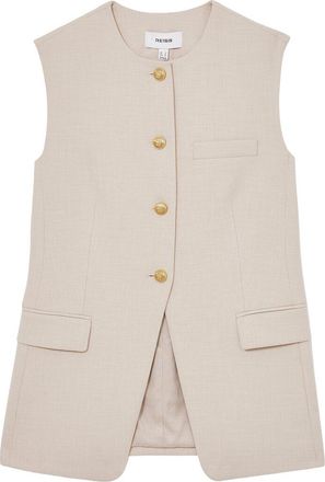 Reiss Athena High Neck Long Line Jacket
