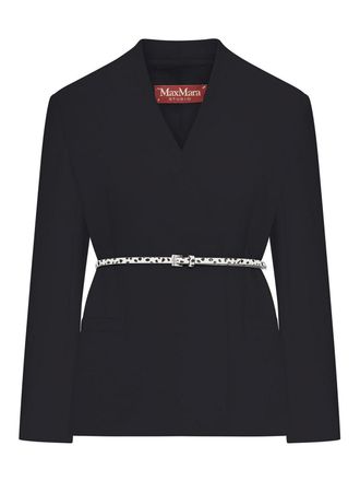 Max Mara Double-Breasted Cady Jacket With Belt