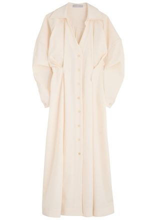 Palmer//harding Palmer//harding Honesty Open Twill Maxi Dress - Ivory - 10 (UK10 / S)