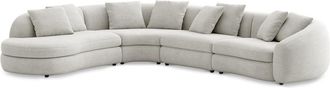 Castlery Fable Extended Chaise Sectional Sofa Left Facing Customized, Performance Classic Twill, Medium Grey, Ultra Deep Seats, Spill Resistant, Castlery