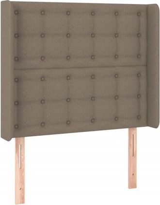 vidaXL Cabecero Con Led De Tela Gris Taupe 83x16x118/128 Cm Vidaxl