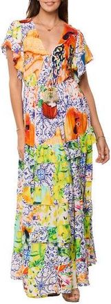 Ranee&rsquo;s Floral Maxi Dress in Green at Nordstrom Rack, Size Large/x-Large
