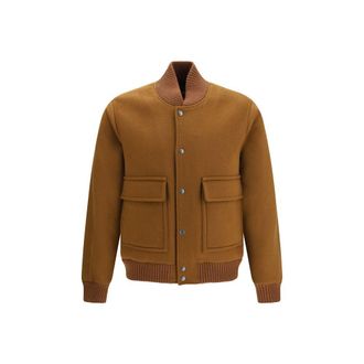 Woolrich Brown Wool Oves Aries Mens Bomber