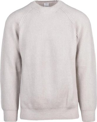 Eleventy Geribbelde Trui - Heren - Cashmere truien - Grijs - S - Kasjmier - Truien & Vesten