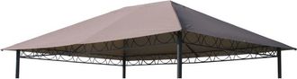 Quick-Star Ersatzdach 3x4m Stil Pavillon Taupe Ersatzplane Ersatzbezug
