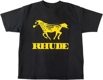 Rhude Dinero Tee Vintage Black/Yellow