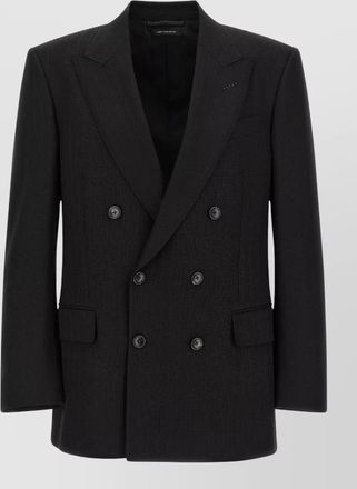 Tom Ford wool satin striped suit jacket