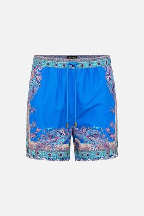 Camilla Mid Length Boardshort With Elastic Waist Footsteps In Folklore at Nordstrom, Size X-Small Au