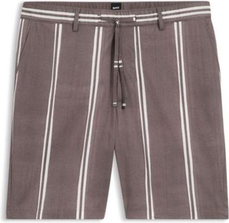 BOSS Printed-pattern shorts in stretch cotton