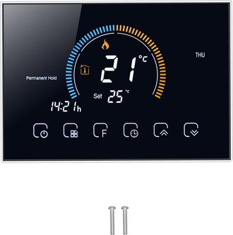 OEM Termostato Inteligente Para El Hogar Con Controlador De Temperatura Lcd De Luz Negra Para Agua Y Gas Ac95-240v (bht8000gcblack)