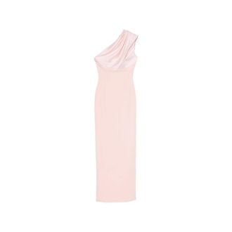 Solace London Gowns, female, Pink, Size: XS Draped One-Shoulder Gown