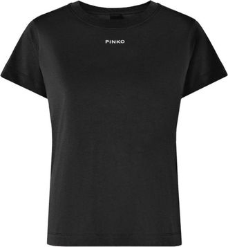 Pinko Black Round Neck Logo T-Shirt