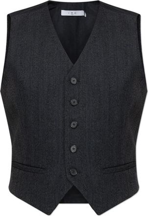 Iro Benyo Vest - Dames - Bodywarmers - Blauw - S - Katoen - Jassen