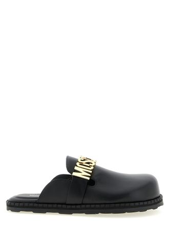 Moschino Womens Leather Sabots