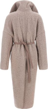 Rick Owens Dracucollar Belted Coat - Beige