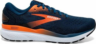 Brooks Mens Ghost 16 Running Shoes In Blue Opal/black/nastirtium