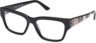 Guess Rechthoekige modieuze bril met dierenprint - Dames - Brillen - Zwart - 51 MM - Accessoires