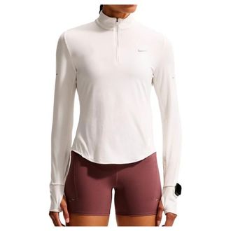 Nike Swift Dri-Fit UV 1/2-Zip Running Top Laufshirt f&uuml;r Damen | wei&szlig;